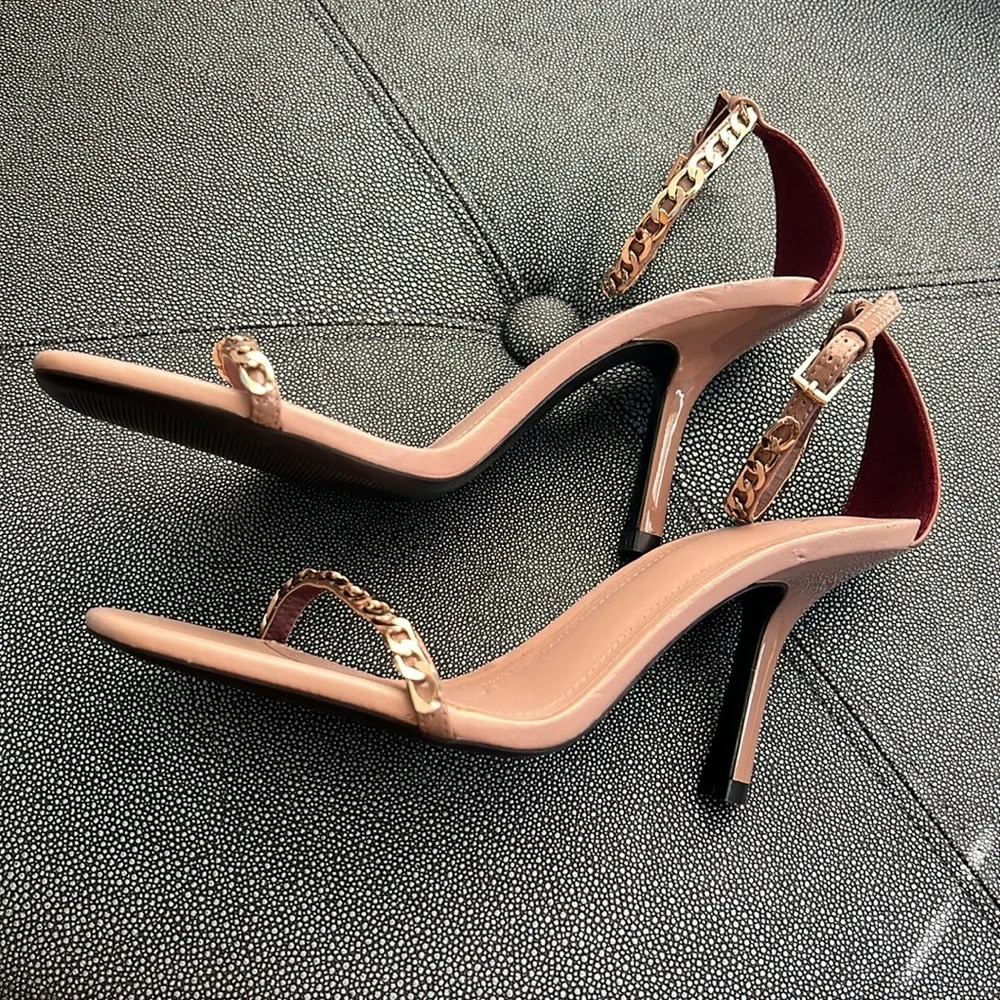 Zara Chain-Strap Heeled Sandals - Picture 5 of 7